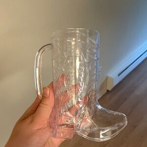 Clear Boot-Shaped plastic Mug